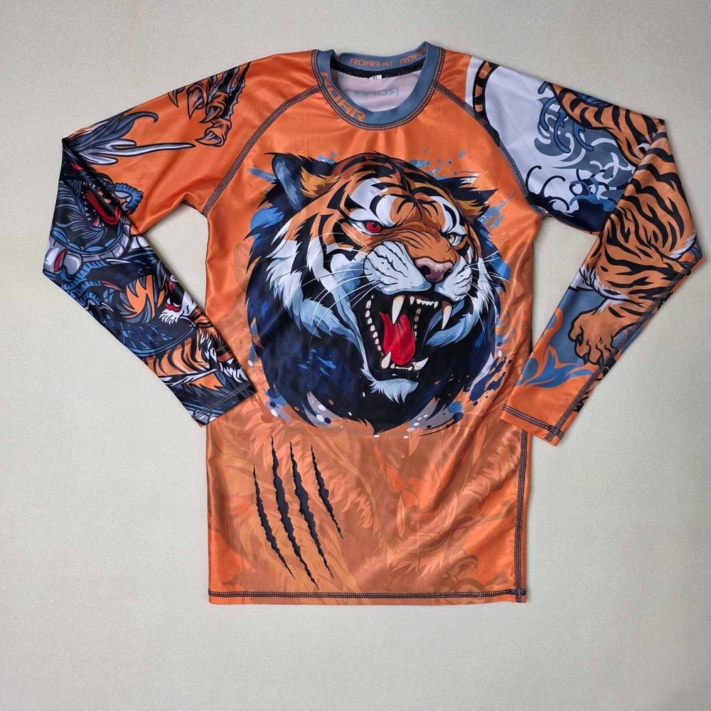 Roar Shirt Youth Size YS Rash Guards BJJ MMA Jiu-Jitsu & Nogi Rashguards Lion